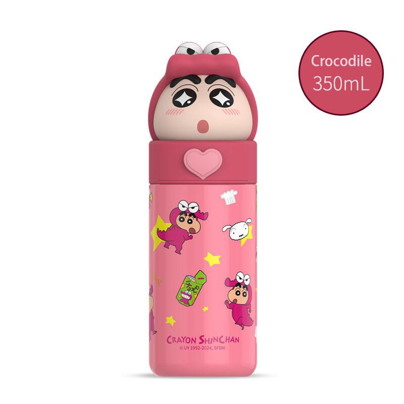 350ml Sanrio Stainless Steel Cartoon Thermos Shin-chan Dollcup Cosplay Child Vacuum Flask Water Bottle Gift Cup for Kids