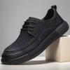 Casual Leather Shoes Men's New Winter British Style Vintage Shoes Lace-up Soft Sole Non-slip Men's Shoes