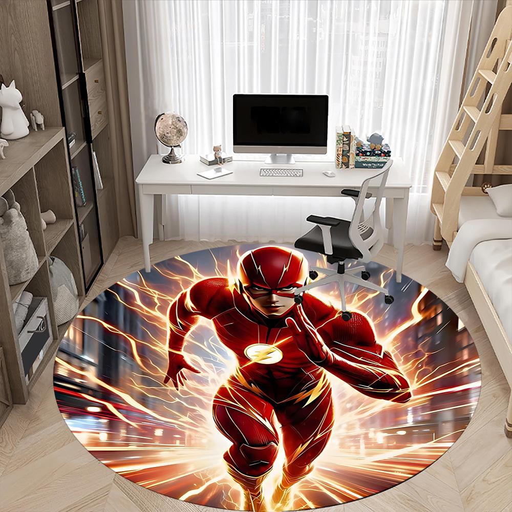 1pc Flash Speed Office Round Area Rug, Under Office Chairs Bedroom Living Room Home Decor, Room Deco, Available in Various Sizes