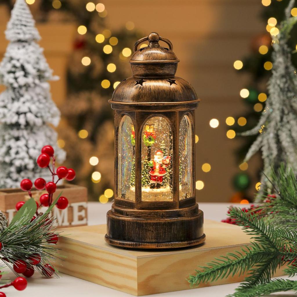 Luminous Santa Claus Music Box Lantern: Festive Christmas Decor Gift