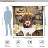 1/4pcs Shower Curtain Set Farmhouse Cute Highland Cow Woodsy Bathtub Brown Yellow Shower Curtain Machine Washable for Bathroom