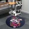 1PC Tiger Roses Office Round Rug, Non slip, Soft and Durable Office Rug for Interior Decoration, Perfect for Office