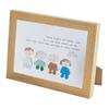 Handmade Sea Glass Decoration with Wooden Frame Rainbow Bird Family Seaglass Wall Art Decoration Framed Sea Glass Friendship Artwork Ornament