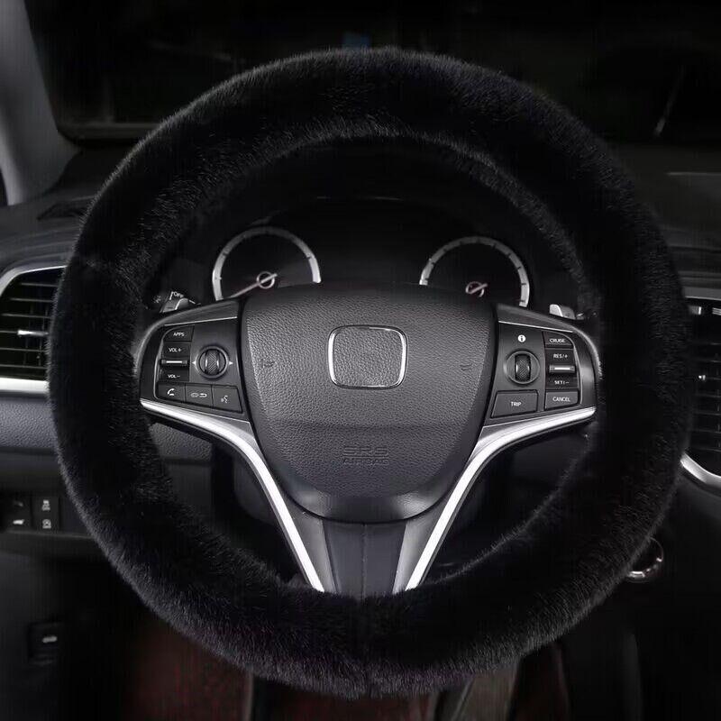 

Car Steering Wheel Cover Winter Plush Short Plush Women s High-End Diamond-Studded Non-Slip Universal Fashion D-Type New Energy Black Diamond-Free Universal Edition