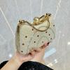 Evening Dress Bag with Pearl and Diamond Inlay, Small Chloé Fashion Handbag, Women's Chain Crossbody Bag