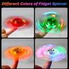 Toys Glow in Dark Hand Spinner Fingertip Gyroscope Fidget Spinner LED Light Finger Toy Hand Spinner
