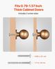 Cabinet Knobs, 12 Pack, 25 Mm Zinc Alloy Drawer Pulls Door Handles, Round Kitchen Dresser Solid Knobs Cupboard Hardware with Screws for Bathroom