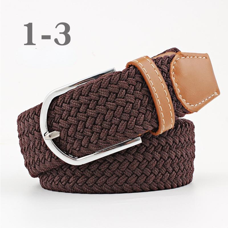 2026 New Fashion High Quality Explosive Women's Canvas Belt Men's Elastic Belt Casual Stretch Woven Pin Buckle Belt