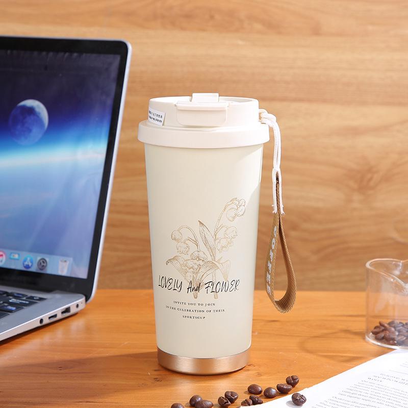 304 Roestvrij Staal Draagbare Thermische Koffiemok voor Buiten- en Autogebruik