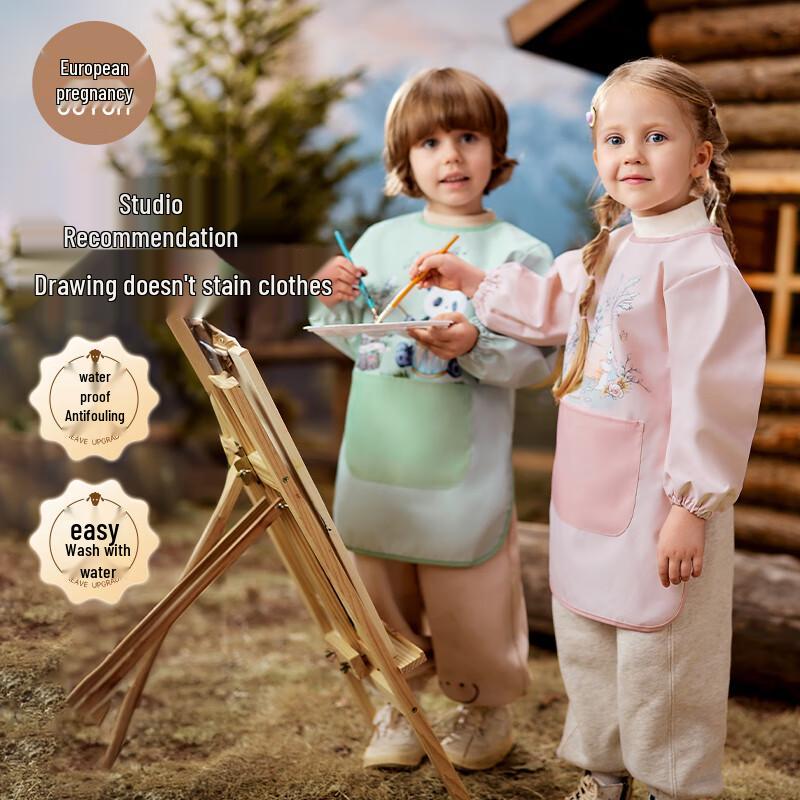 OUYUN Kids  Waterproof Long-Sleeve Bib  Art Smock 100