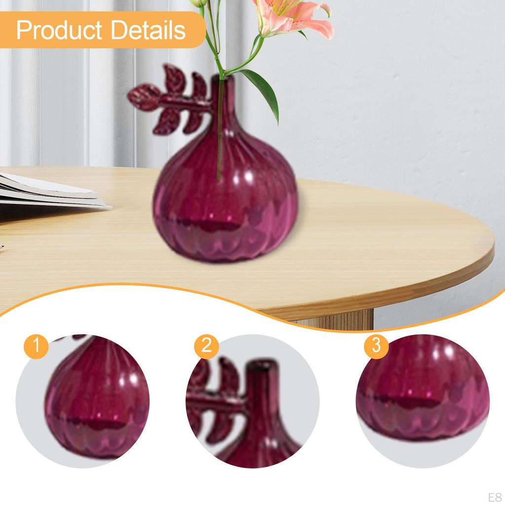 Flower Vase Plant Pot Empty Glass Diffuser Bottle Fruit Decorative for Bedroom