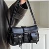 Trendy Texture Hot Girl Underarm Baguette Bag - Women's 2025 Niche Design Motorcycle Shoulder & Crossbody Bag