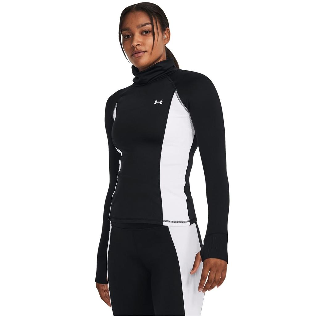 UA Train CW Funnel Neck Black Lime Yellow White SM [Under Armour]