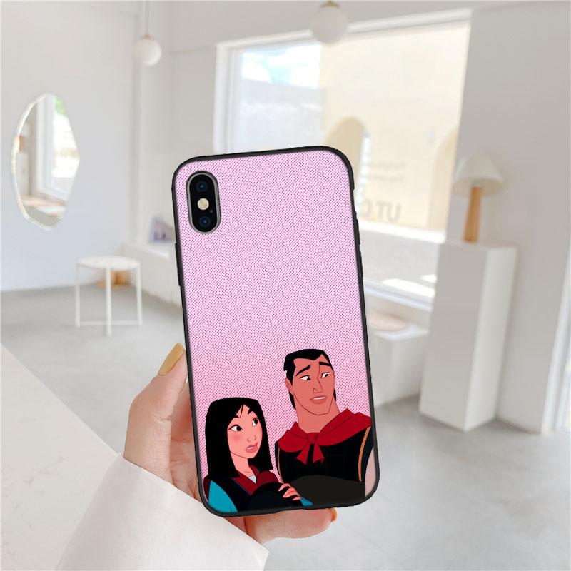 BF83 Mulan Prinzessin Soft Shell Handyhülle für iPhone 16 15 14 13 12 Pro Max Plus Mini