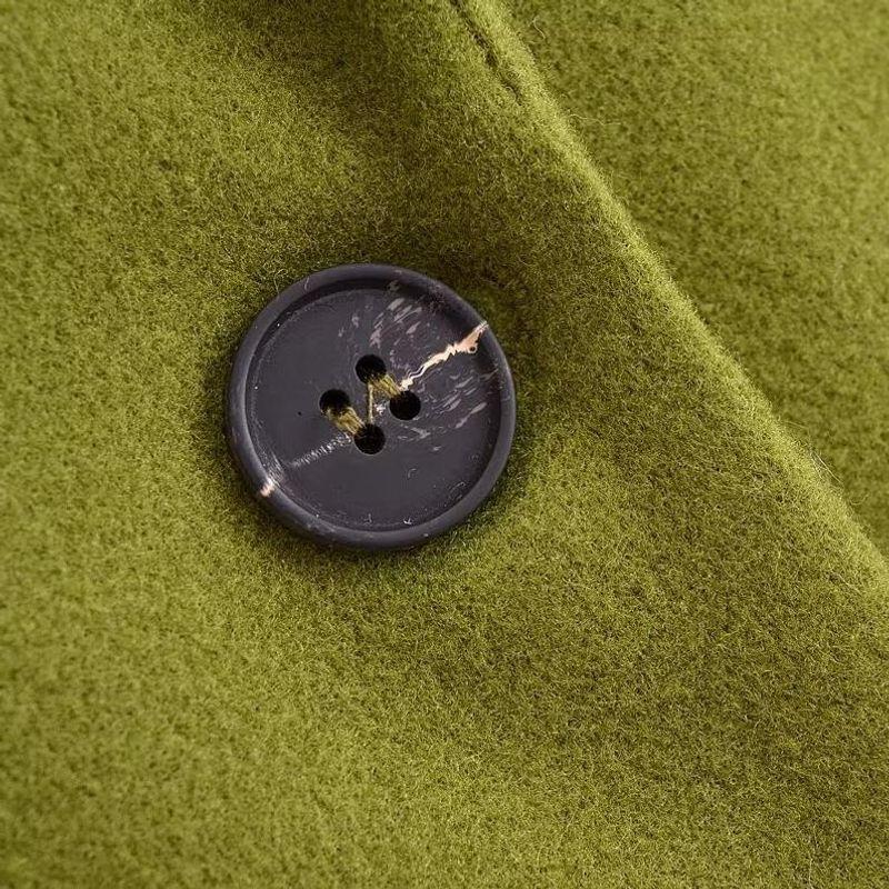 Kaslead New Arrival Women's Clothing Fashion Style Stylish Simple and Versatile Long Woolen Long Sleeves Overcoat