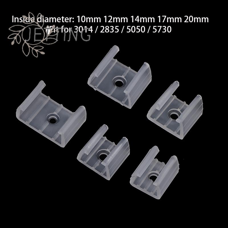 Hot 20PC LED Strip Fix Clips Connector For Fixing 2835 Neon Light 220V COB Plastic Buckle Flexible Accessories 10/12/14/17/20mm