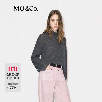 MO&Co. Women's British Style Turtleneck Sweater