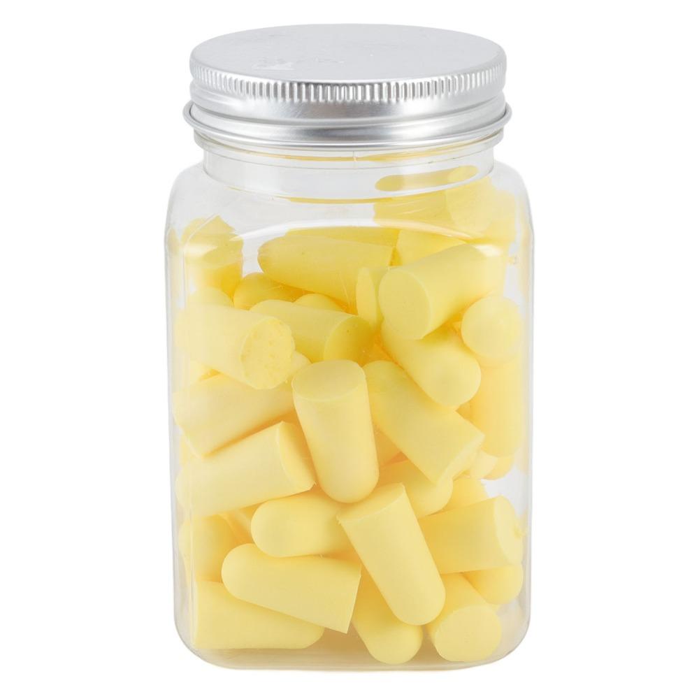 60Pcs 25 x 13mm Washable Noise Reduction Earplugs  Construction site daily hearing protection