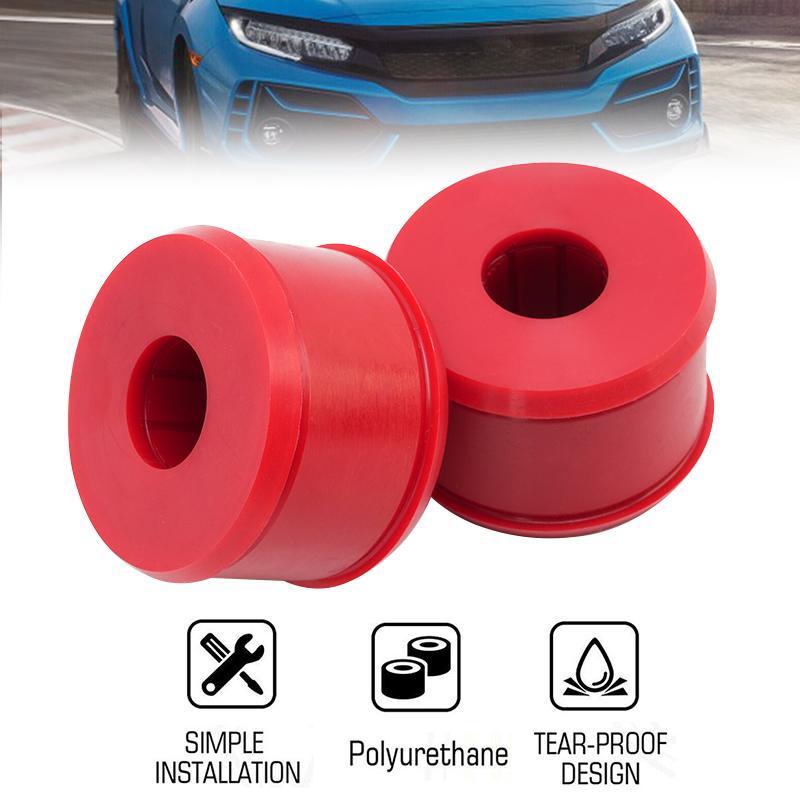 2pcs 16.7106R Suspension Rear Trailing Arm Bushings for Honda Civic 1988-2000 For Integra 1994-2001 Red Rubber