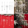 Beautiful Acrylic 5pcs Transparent Christmas Hanging Ornaments With Lifelike Snowflake Icicles For Festive Adornment Tree