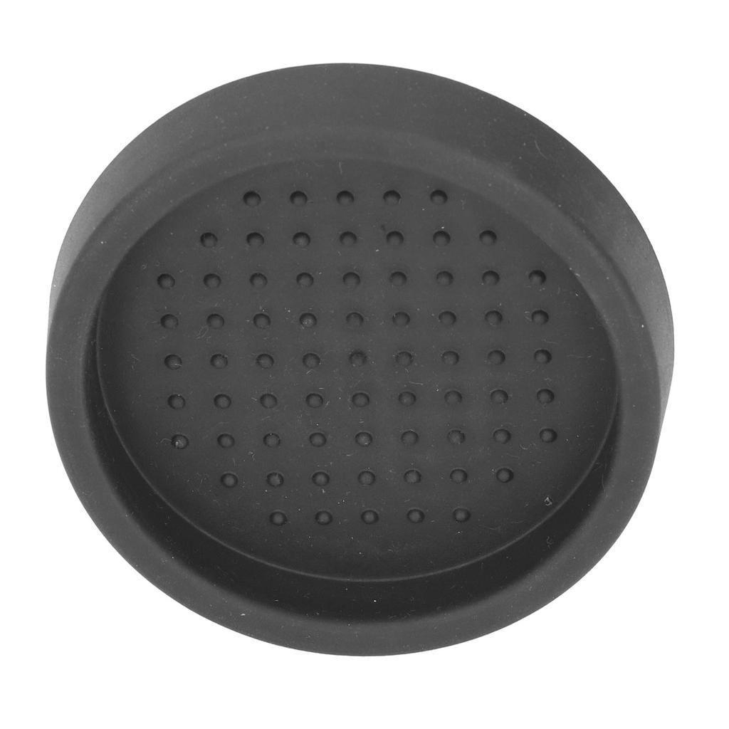 Kaffe Tamper Mat Bra Skydd Kompakt Anti-Slip Rund Kaffepulverdyna för Kafé Hushåll Svart