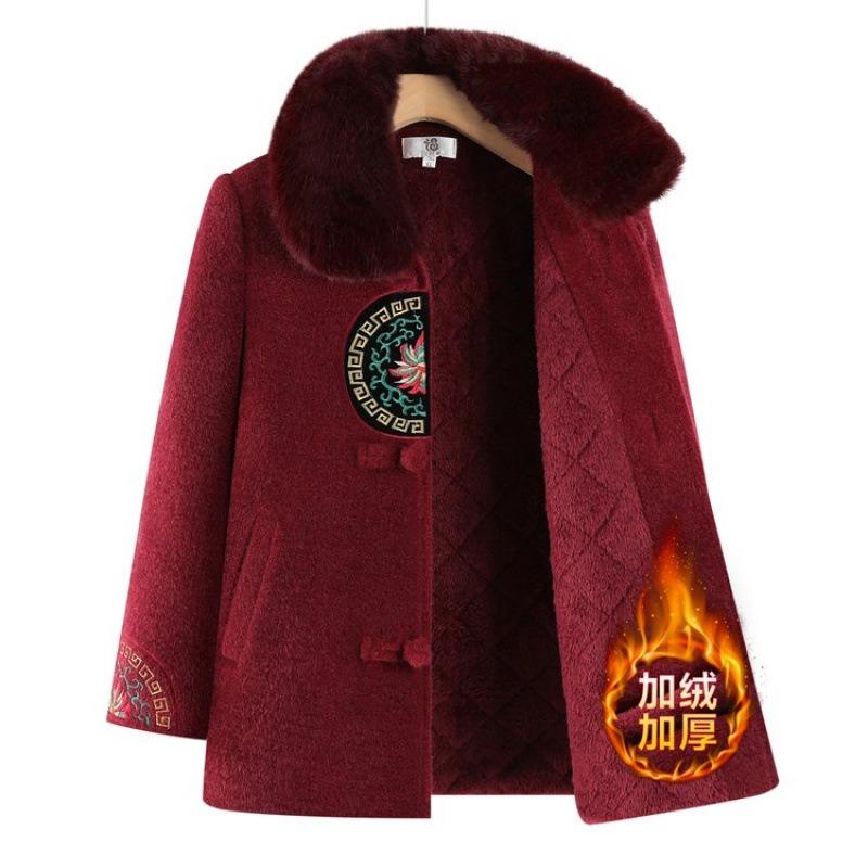 Winter cotton-padded jacket thickened jacket women's velvet winter cotton-padded jacket top