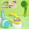 Pet Bathing Brush Long Handle Silicone Dog Brush Portable Pet Massage Brush for Small Medium Large Pet