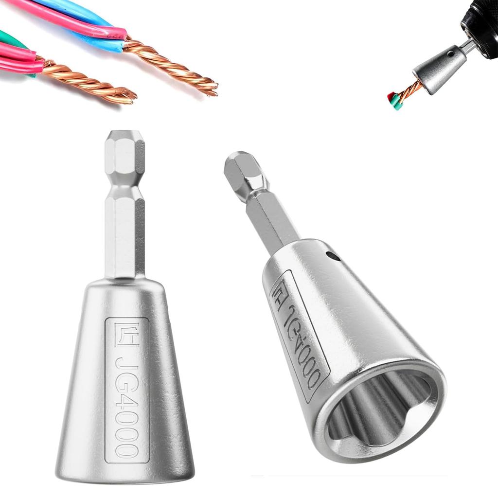 Upgraded Wire Twister Tool for Wire Connector Wire Twist Stripping Tool for Professional Electrician Wire Nut Wire Connector Socket Drills, Driver,