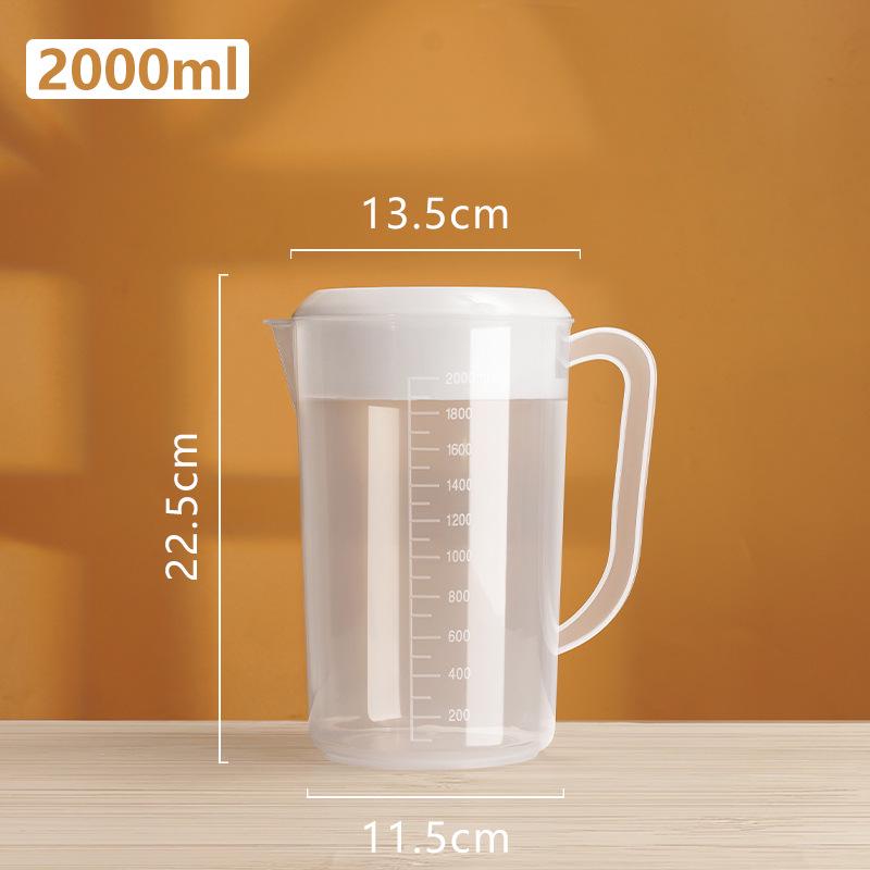 Large Capacity 5L Cold Water Pitcher, High Temperature Resistant, with Measuring Scale – Ideal for Milk Tea Shops and Tea Brewing.