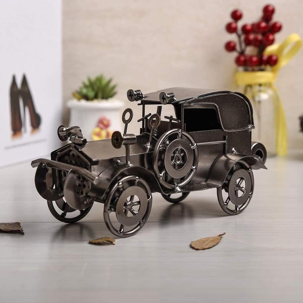 Antique Vintage Car Model Handcrafted Collections Collectible Vehicle Toys For Bar Or Home Decor