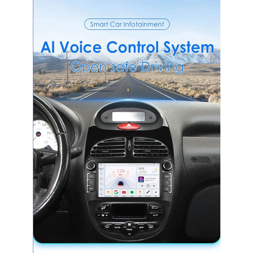 7'' Car Radio Android Carplay For PEUGEOT 206 206CC 206SW 2000-2008 Car Multimedia Player Autoradio 1+32GB