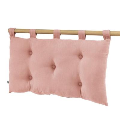 "Gaïa" Headboard 5 Buttons with Loops 50 X 80 Cm "Cotton Gauze" - Gaïa Peach Pink