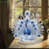 Acrylic Peacock Figure Stand Desktop Decoration Ornaments Home Decorations