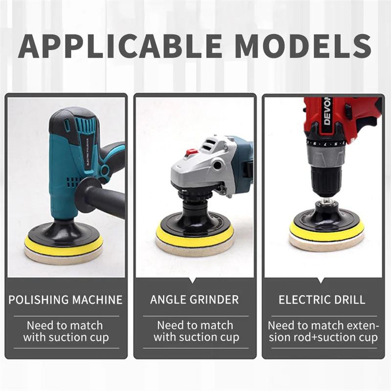 Polishing Pads Wool Felt Abrasive Wheel 50/75/125/ 150/180Mm Soft Felt Discs For Glass Stainless Steel Polish Repair Scratche