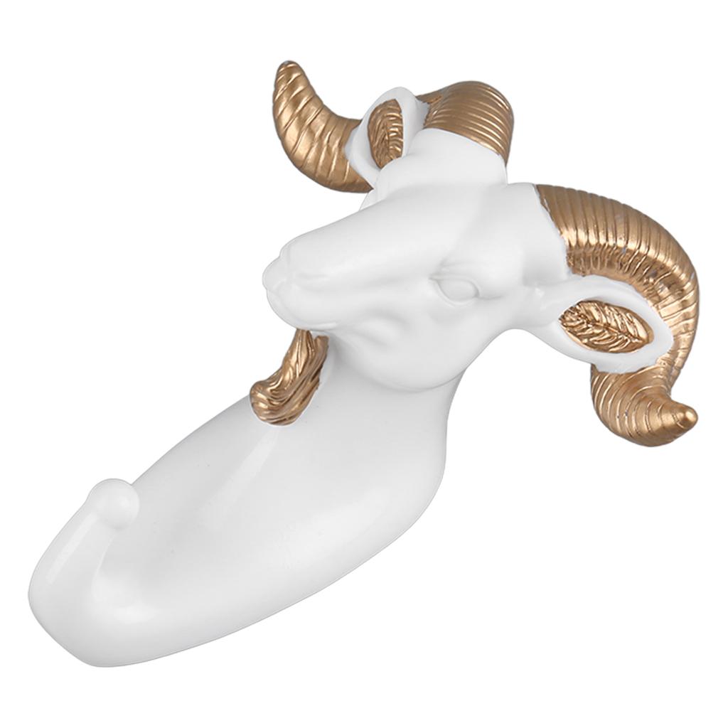 Resin Animal Shape Hook Wall Mounted Hanging Hook Decorative Hook for Coat Towel Key Painted Golden