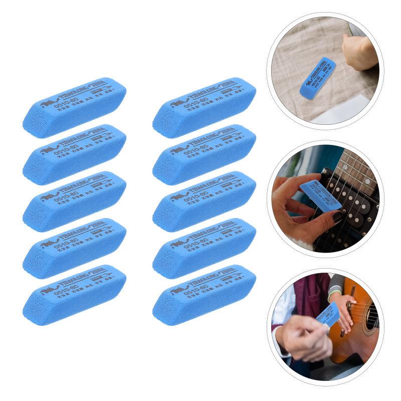 10-Pack Guitar Cleaning Erasers Fretboard Polishing Tool Guitar String Eraser Oxidation Repair, Rust Removal, and Cleaning Eraser
