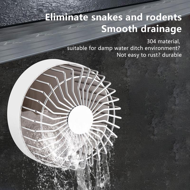 NEW Stainless Steel Roof Floor Drain Balcony Drainage Ditch Anti-Blocking Mesh Cover Garden Outdoor Rooftop Gutter Guard 1PC