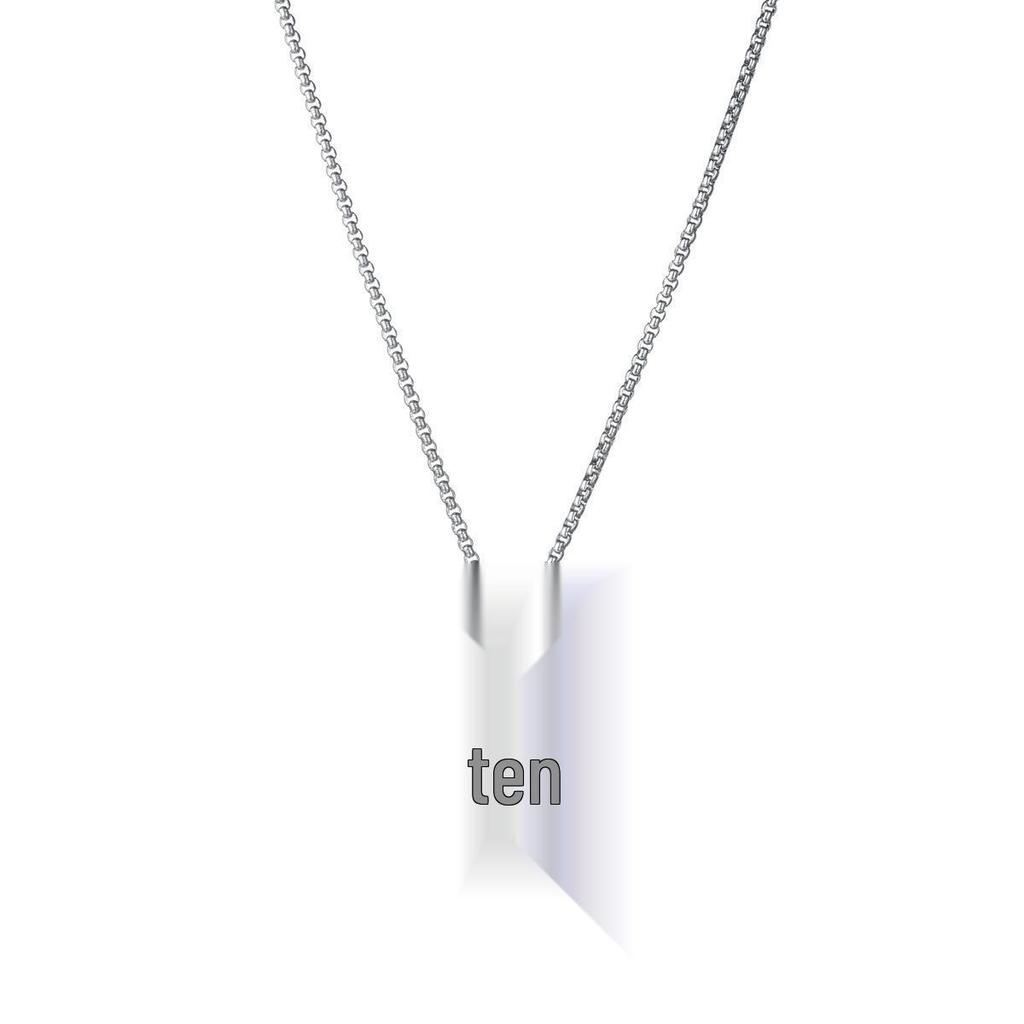 Unisex Zinc Alloy Cross Necklace with Long Non-Fading Pendant and Titanium Steel Chain Trend.