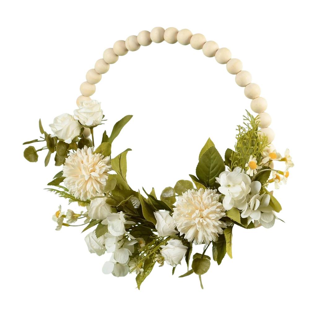 Artificial Flower Wreath Door Garland Greenery Leaves Wall Hanging Decor