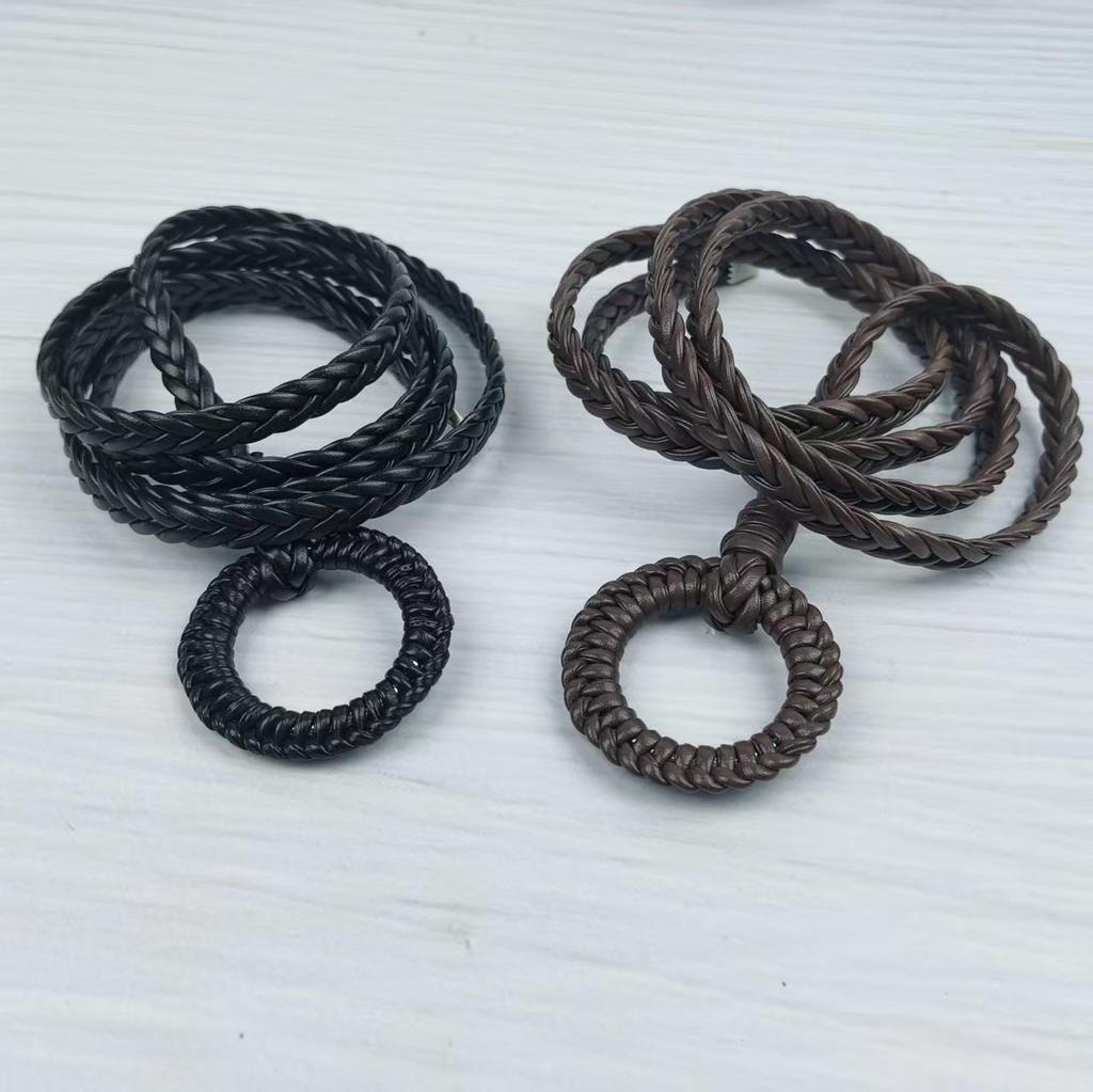 Handmade Women's Retro Woven Rope Belt - Casual & Versatile Thin Waist Accessory