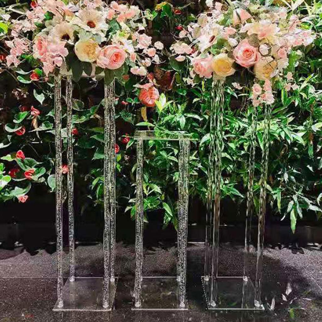 Wedding Flower Stand Centerpiece 40 X 20cm Acrylic Column Vase for Wedding Engagement Party Birthday Party Anniversary