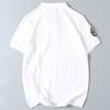 Export Tail Goods Heavy Industry Water-Washing Embroidery Pearl Cotton Lapel Polo Shirt Men's Youth Loose Casual Short Sleeve T-shirt Summer