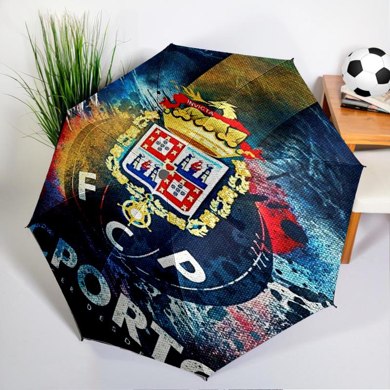 Fc Space Emblem Printed Automatic Umbrella, 8-Frame for Travel, camping, Casual Umbrella, Essential Gift for for family and friends