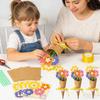 Buntes Papierblumen-Strauß Bastelset Falten Romantisch DIY Sonnenblumen-Strauß Set Segen Handgemacht Grußkarten-Strauß