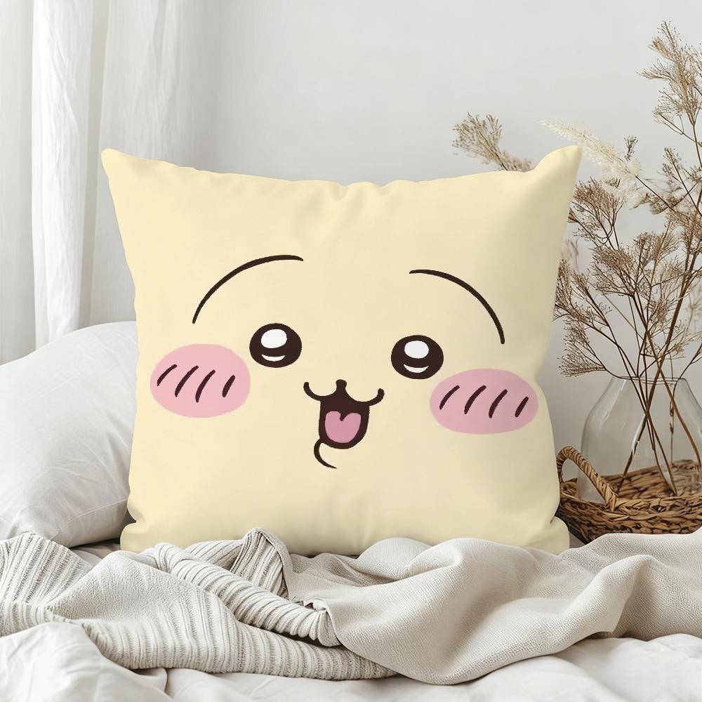 Cute Fun Pillow Case Bedroom Sofa Living Room Backrest Decoration Square UUsagiS Face Cushion Nap Time