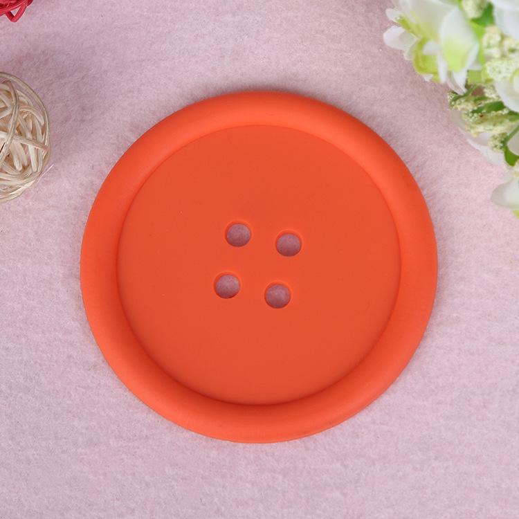 

Multiple Colors Silicone Cup Mat Cute Colorful Button Cup Coaster Cushion Holder Drink Cup Placemat Mat Pads Coffee Pad L