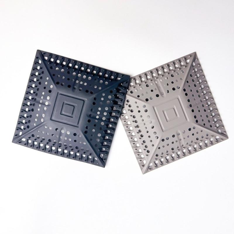 Quadratische Form Silikon Bodenablaufabdeckung Sieb Spülbecken-Sieb Haarfänger Abwasserkanal-Auslass Ablauf-Filter Einfach zu bedienen