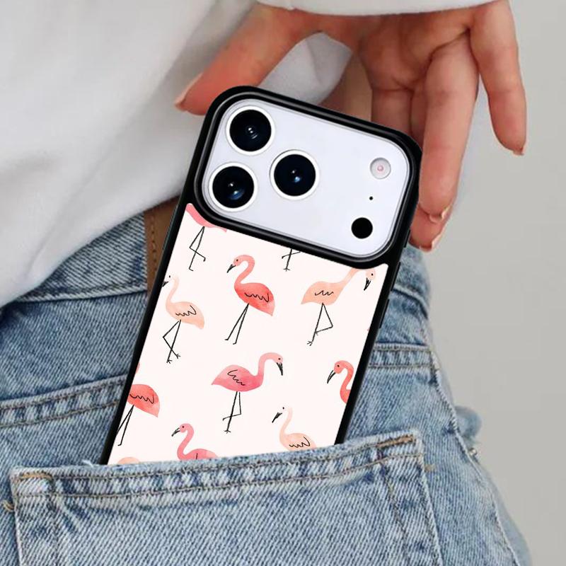Flamingo Bird Phone Case for iPhone 16e 15 14 13 12 17 Pro Max Plus Air 17pro Cover Coque