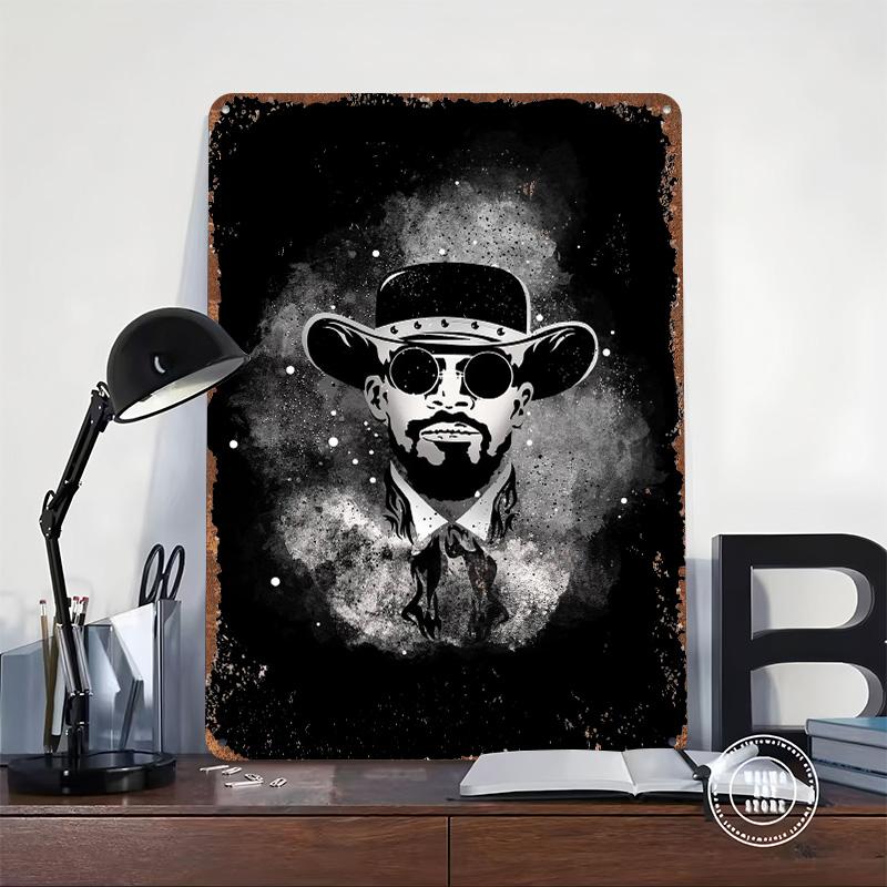 Django Tin Plaque Poster Customized Wall Art Retro Vintage Metal Signs for Man Cave Room Decorations Office Decoration At Home