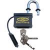 60mm Waterproof Padlock Outdoor Black Rubber-coated Safety Locks Warehouse Door Padlock Rainproof Lock with 3 Keys